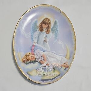Angel Decorative Plate with Gold Trim